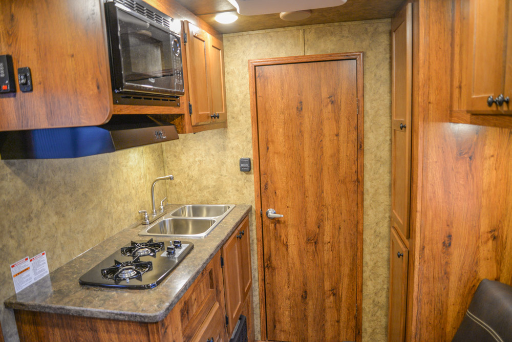Kitchen Area in ACX11 Colt Edition Horse Trailer | Lakota Trailers