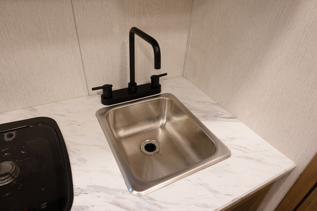 Sink in Kitchen Area in ACX9 Colt Edition Horse Trailer | Lakota Trailers