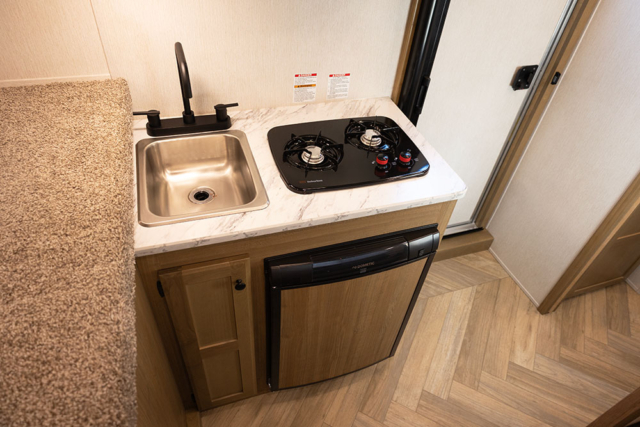 Kitchen Area in ACX7 Colt Edition Horse Trailer | Lakota Trailers