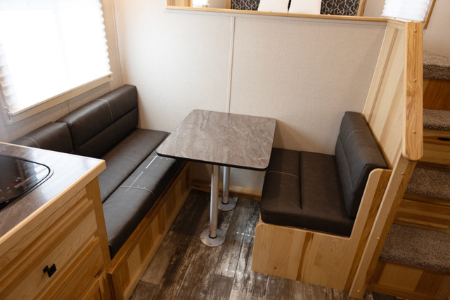 Dinette in C8X11DR Charger Edition Horse Trailer | Lakota Trailers