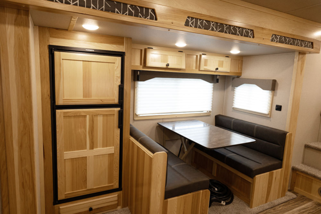 Dinette in C8X14CE Charger Edition Horse Trailer | Lakota Trailers