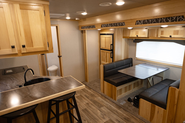 Living Quarters in C8X14CE Charger Edition Horse Trailer | Lakota Trailers