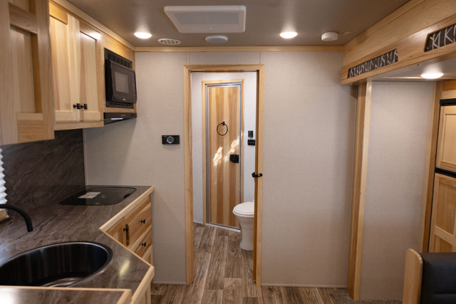 Living Quarters in C8X14CE Charger Edition Horse Trailer | Lakota Trailers