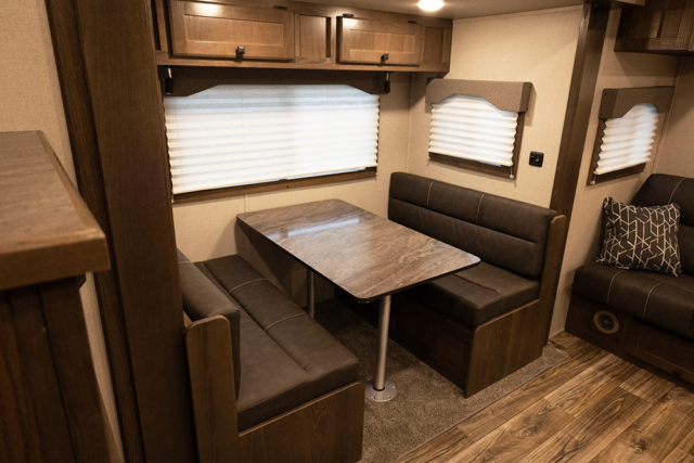Dinette in C8X13SR Charger Edition Horse Trailer | Lakota Trailers