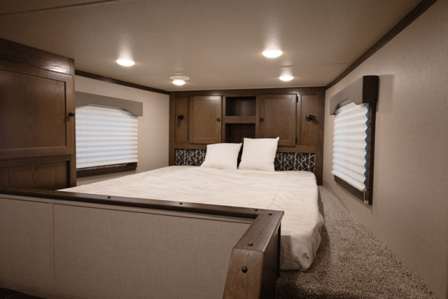 Bed in Gooseneck in C8X13SR Charger Edition Horse Trailer | Lakota Trailers