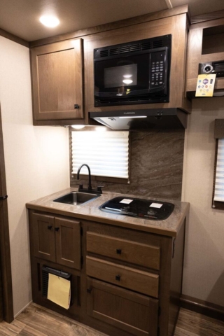 Kitchen Area in C8X9DR Charger Edition Horse Trailer | Lakota Trailers