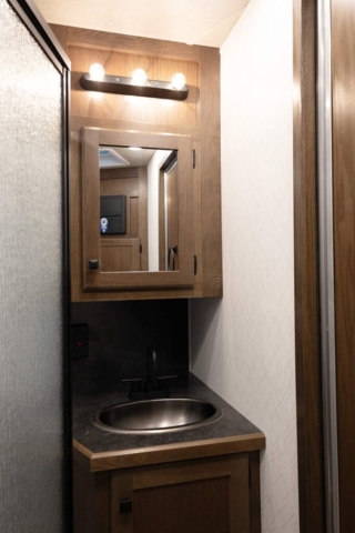 Bathroom Sink in C8X9DR Charger Edition Horse Trailer | Lakota Trailers