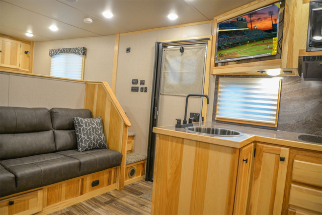 Living Quarters in C8X14SR Charger Edition Horse Trailer | Lakota Trailers