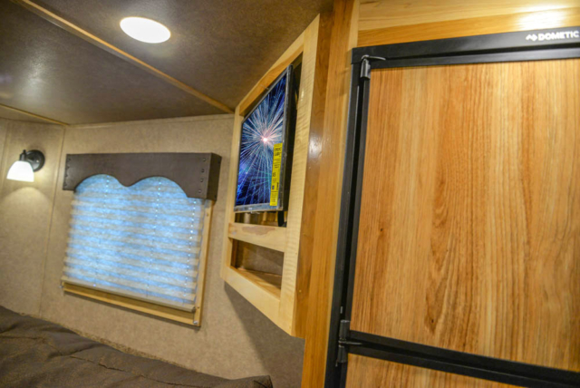 TV in Gooseneck in CTH8X11 Charger Edition Toy Hauler | Lakota Trailers