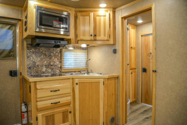 Kitchen Area in CTH8X11 Charger Edition Toy Hauler | Lakota Trailers
