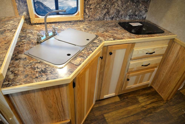 Kitchen Area in LE8X14CE Charger Edition Livestock Trailer | Lakota Trailers