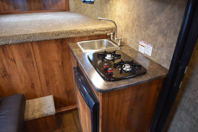Kitchen Area in ACX7 Colt Edition Horse Trailer | Lakota Trailers