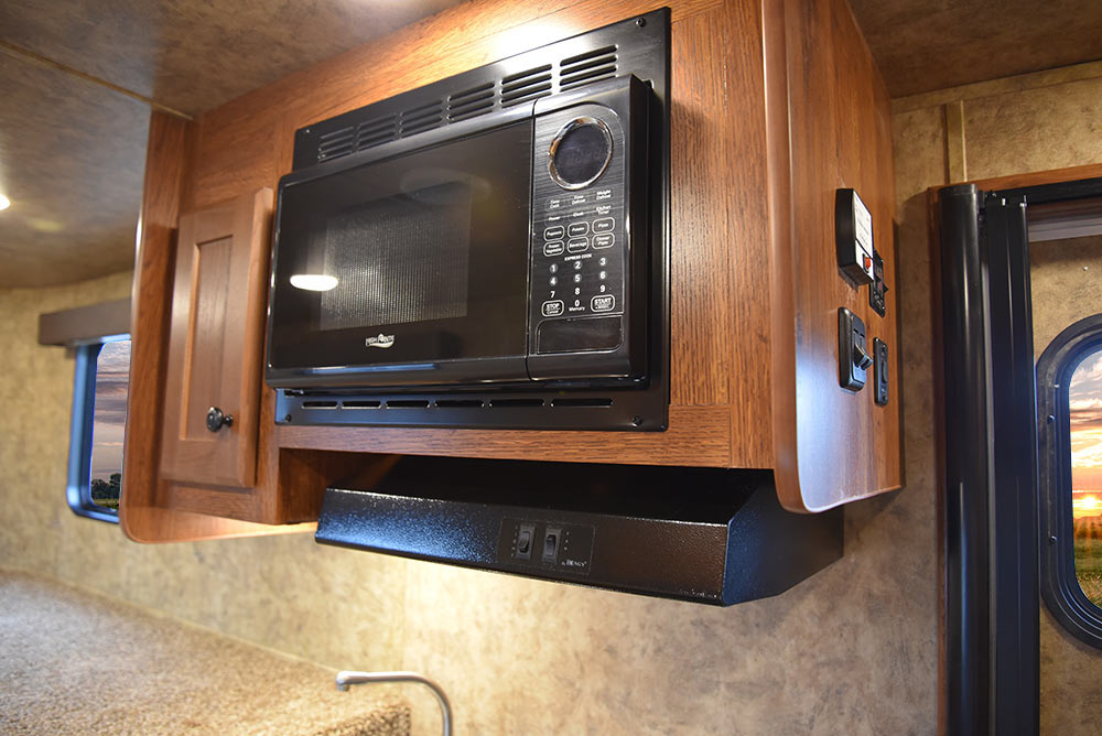 Microwave in ACX7 Colt Edition Horse Trailer | Lakota Trailers