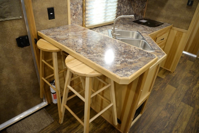 Bar in Living Quarters in CTH8X14CE Charger Edition Toy Hauler | Lakota Trailers