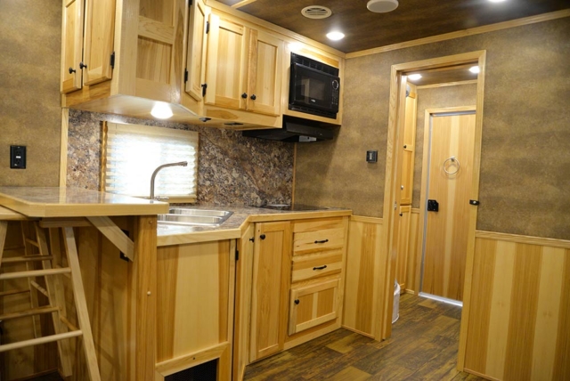 Kitchen Area in CTH8X14CE Charger Edition Toy Hauler | Lakota Trailers