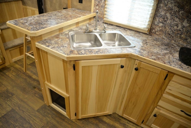 Kitchen Sink in Living Quarters in CTH8X14CE Charger Edition Toy Hauler | Lakota Trailers