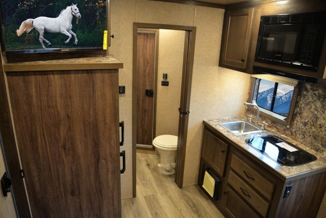 Living Quarters in C82+19SR Charger Edition Horse Trailer | Lakota Trailers