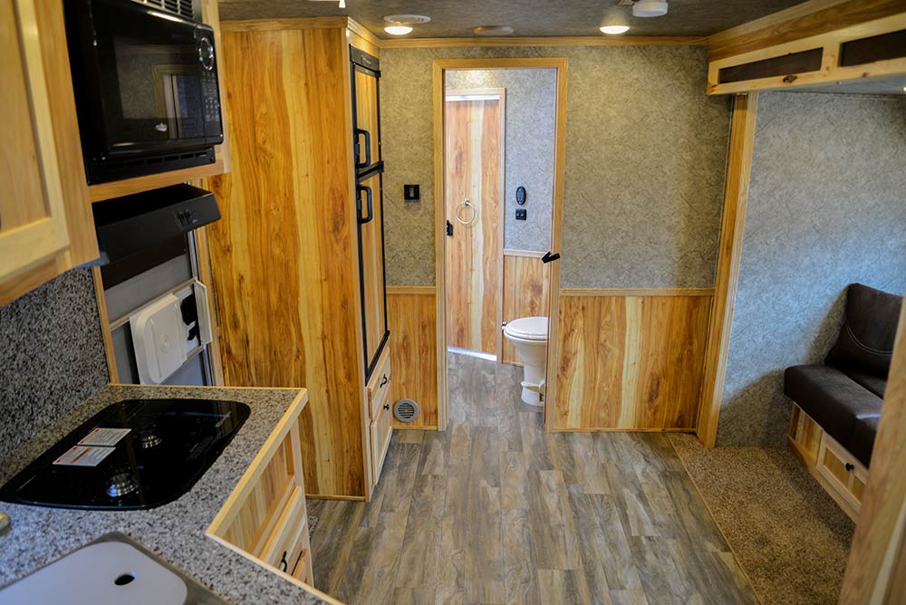 Living Quarters in LE8X11 Charger Edition Livestock Trailer | Lakota Trailers