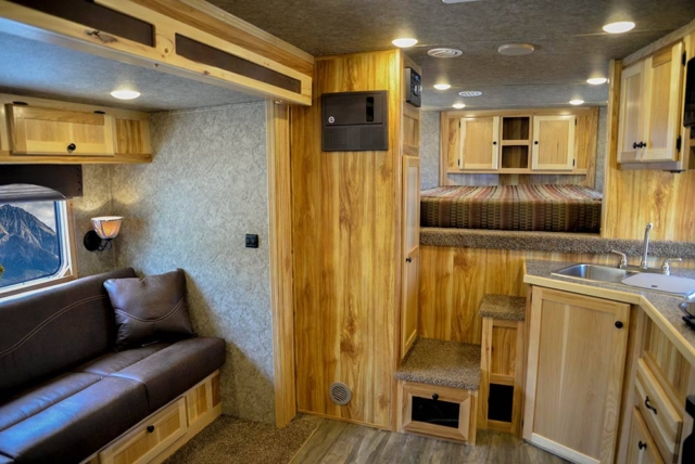 Living Quarters in LE8X11 Charger Edition Livestock Trailer | Lakota Trailers