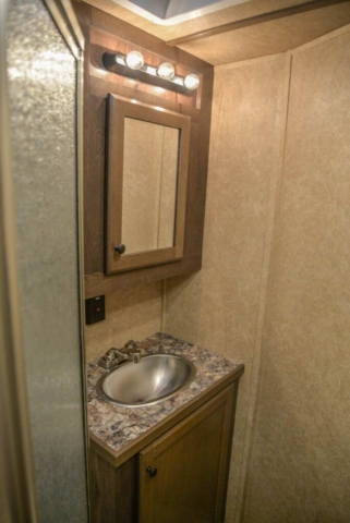 Bathroom Sink in C8X18BB Charger Edition Horse Trailer | Lakota Trailers