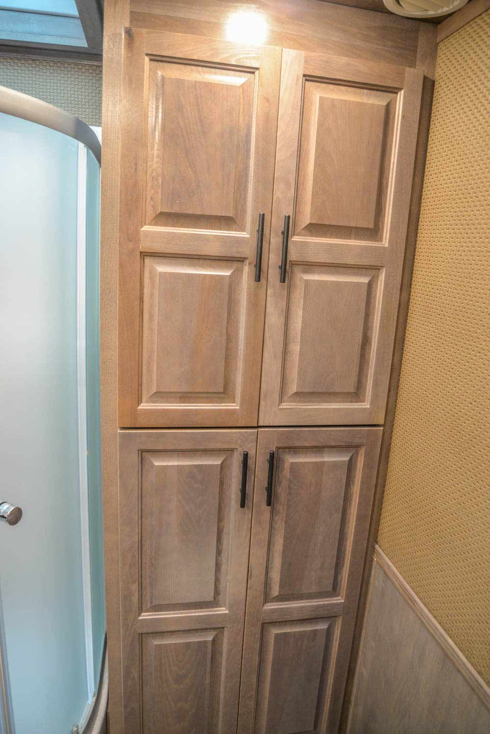 Cabinets in Bathroom in BH8X23T2S Bighorn Edition Horse Trailer | Lakota Trailers