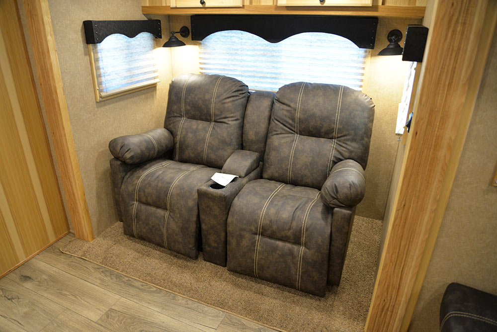 Recliners in CTH8X15SRB Charger Edition Toy Hauler | Lakota Trailers