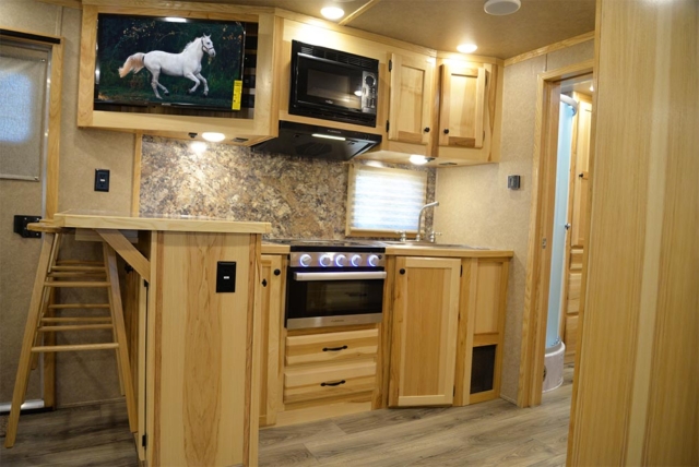 Kitchen Area in CTH8X15SRB Charger Edition Toy Hauler | Lakota Trailers