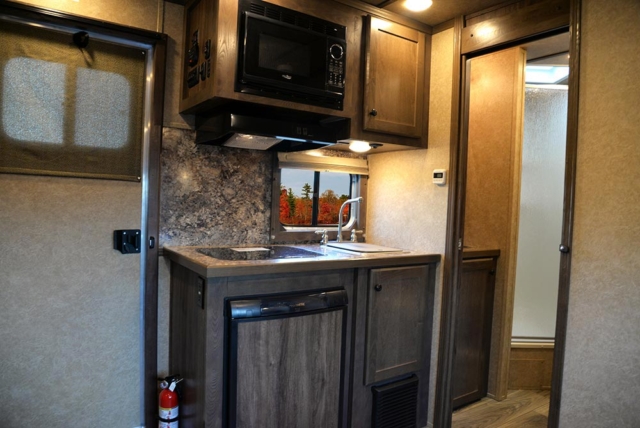 Kitchen Area in CX9ST Charger Edition Horse Trailer | Lakota Trailers