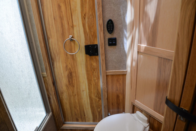 Bathroom in a CX7 Charger Edition Horse Trailer | Lakota Trailers
