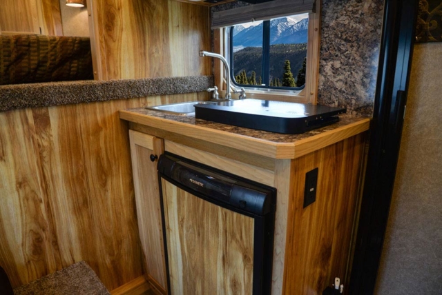 Kitchenette in CX7 Charger Edition Horse Trailer | Lakota Trailers