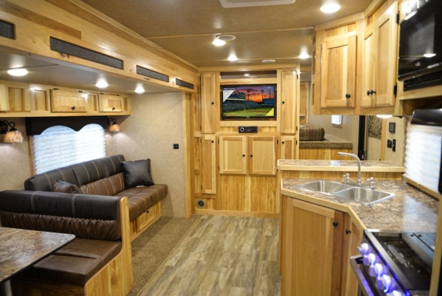 Living Quarters in a C8X17EH Charger Edition Horse Trailer| Lakota Trailers