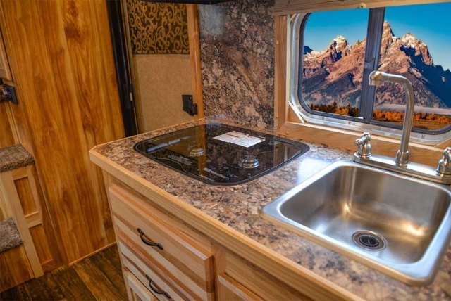 Kitchen in CX9 Charger Edition Horse Trailer | Lakota Trailers