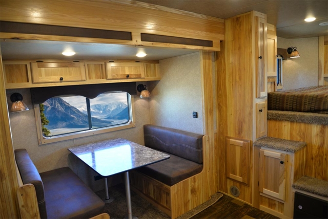 Dinette in C8X16BB Charger Edition Horse Trailer | Lakota Trailers