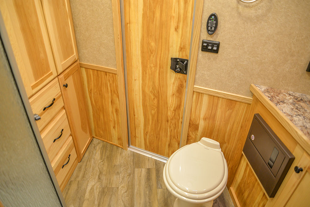 Bathroom in C8X15SRB9S Charger Edition Horse Trailer | Lakota Trailers