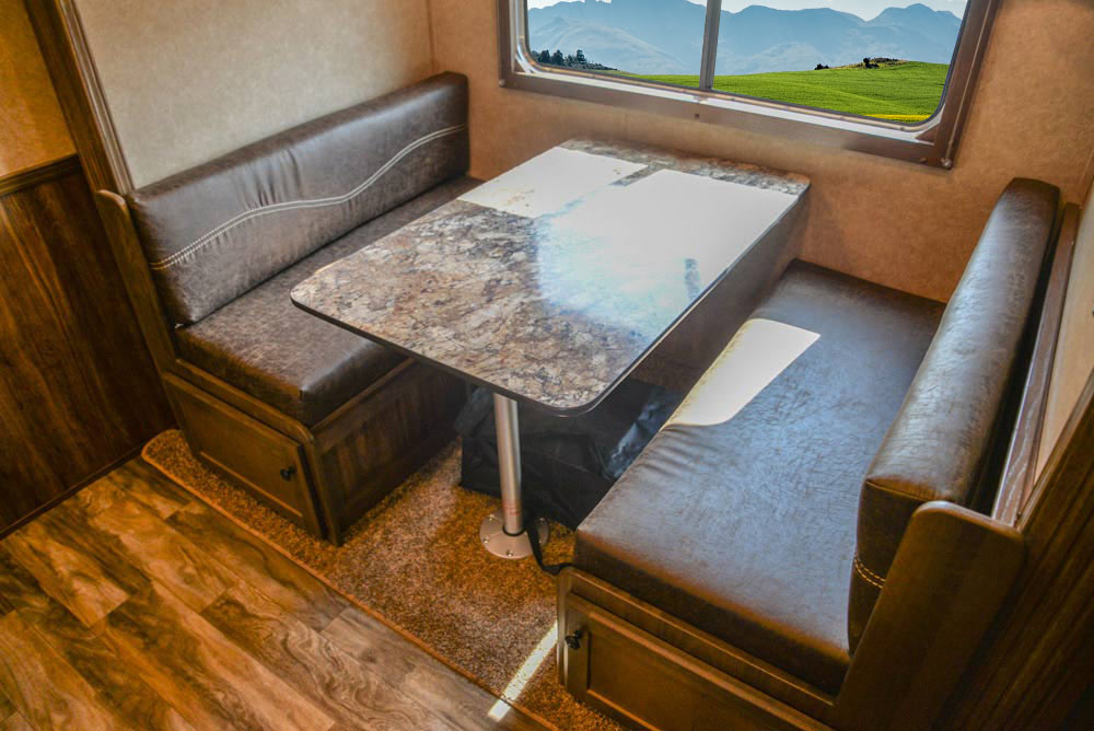 Dinette in LE8X16BB Charger Edition Livestock Trailer | Lakota Trailers