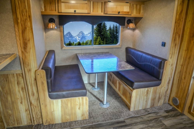 Dinette in C8X15RKB Charger Edition Horse Trailer | Lakota Trailers