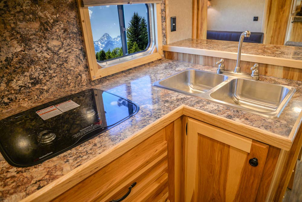 Kitchen Area in C8X15RKB Charger Edition Horse Trailer | Lakota Trailers