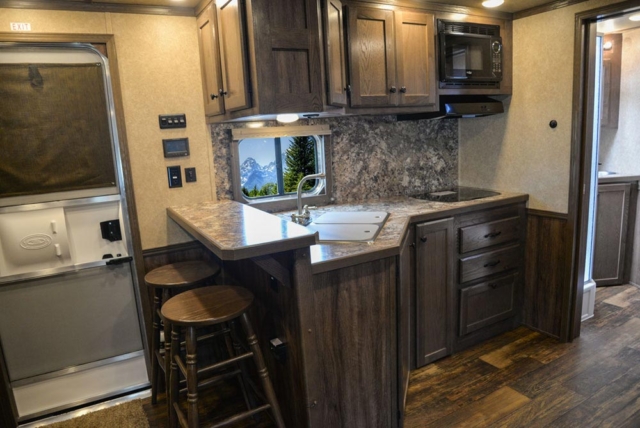 Kitchen in C8X13RKB Charger Edition Horse Trailer | Lakota Trailers